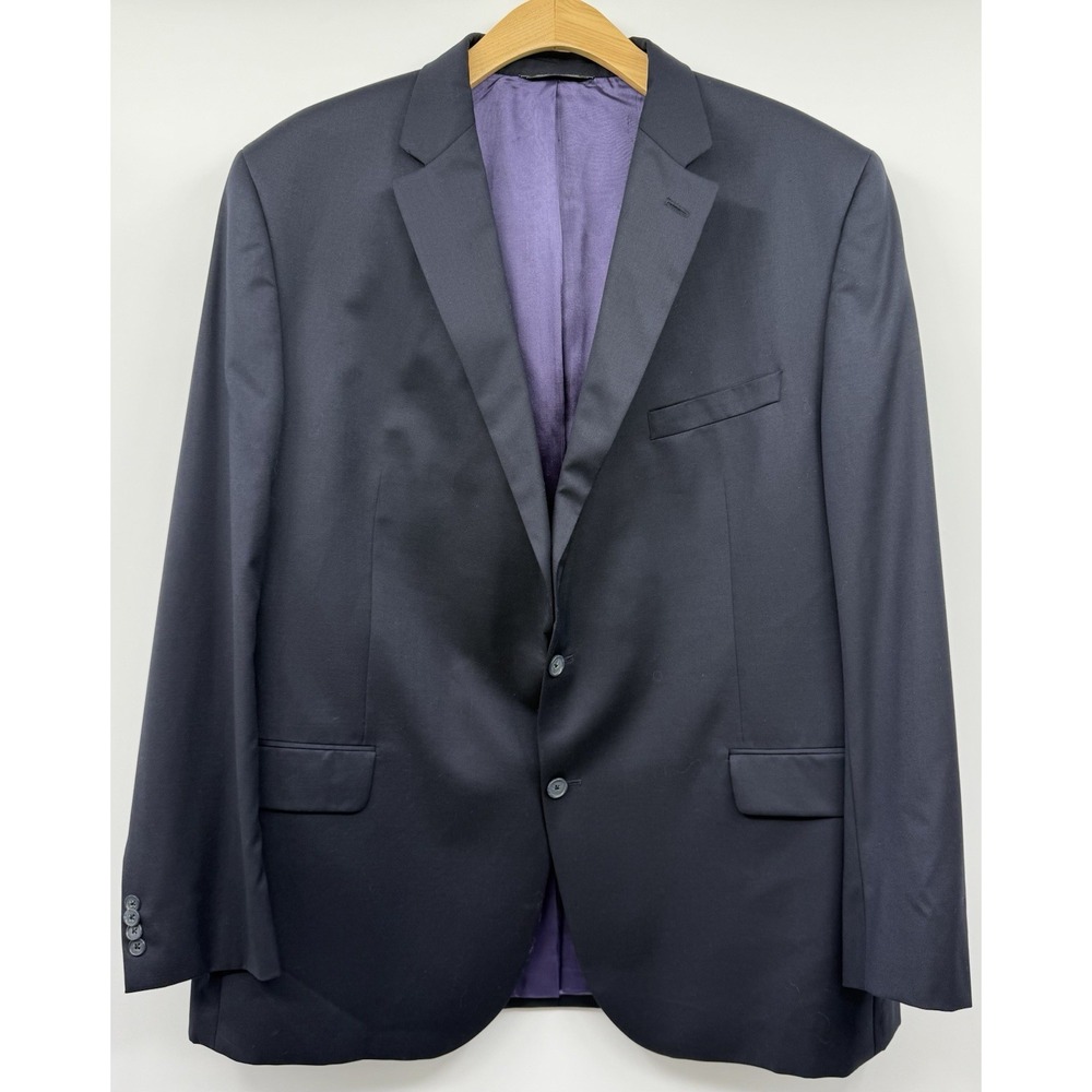 Loro Piana Jacket Mens 50L Navy Blue Suit Sport Coat Wool Barneys New York EUC
